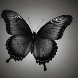 black butterfly outline