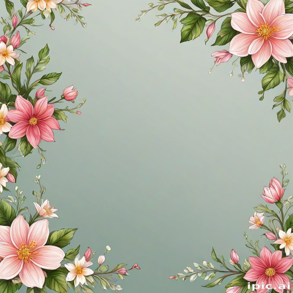 transparent floral border