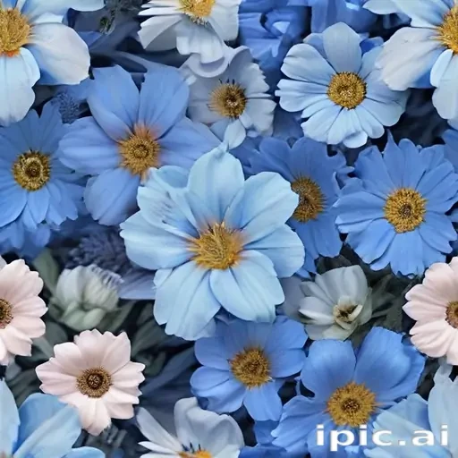 aesthetic blue flowers