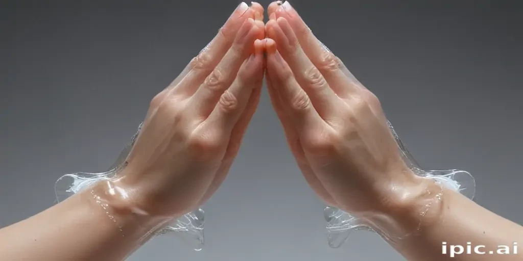 transparent praying hands