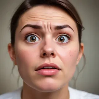 frustrated face