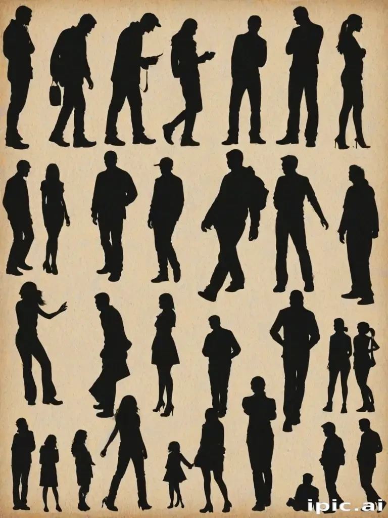 people silhouettes