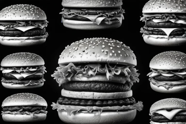 hamburger clipart black and white