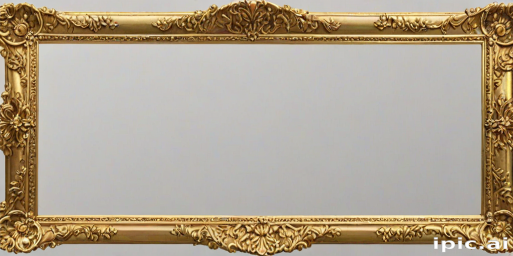 gold frame transparent