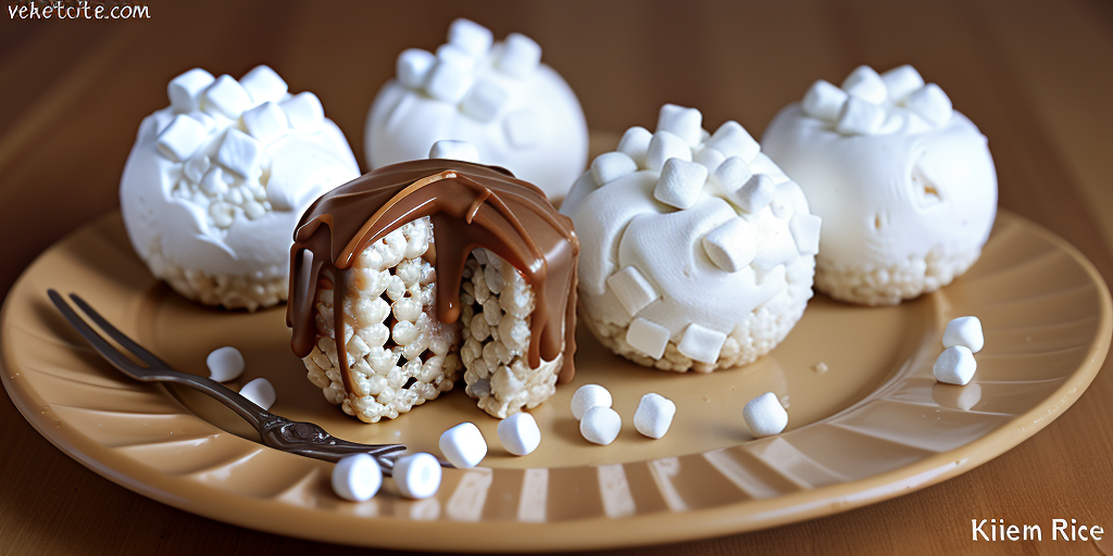 marshmallow caramel rice krispie balls
