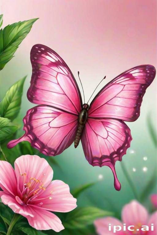 cute pink butterfly wallpaper