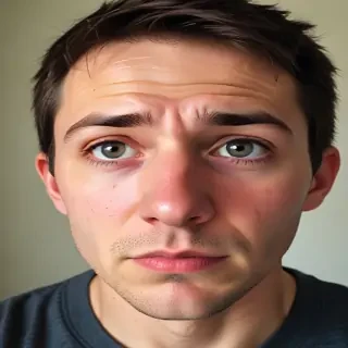 frustrated face