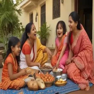 happy indian family