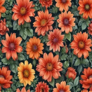 flower line work