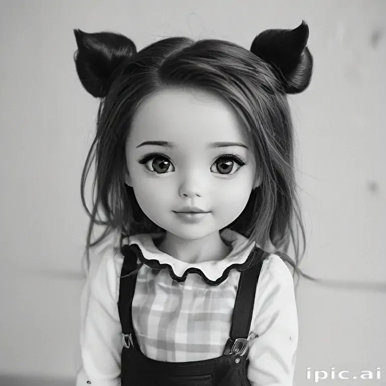 black and white cute