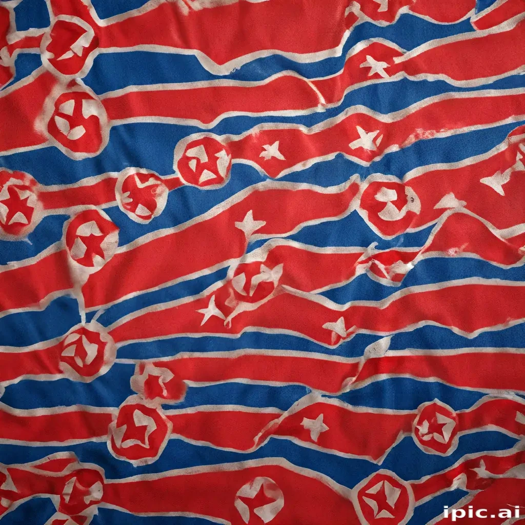 north korea flag