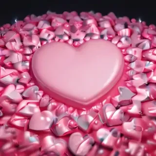 pink hearts aesthetic