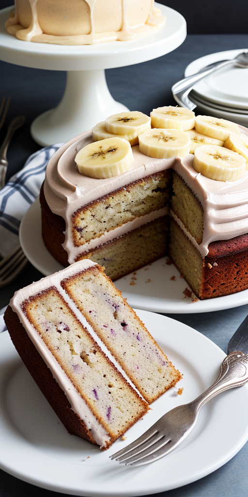 banana cake with banana frosting