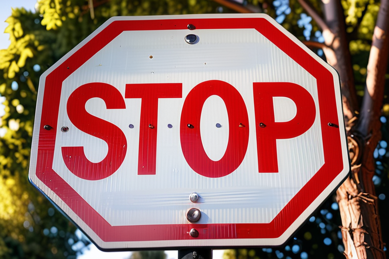 Stop Sign Insert Red Octagonal Stop Sign Indicating a Clear Message to Drivers