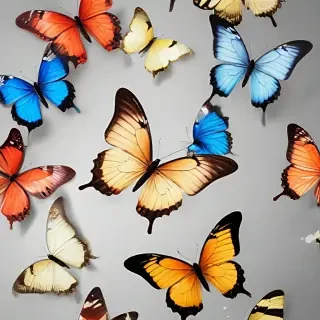 butterflies transparent