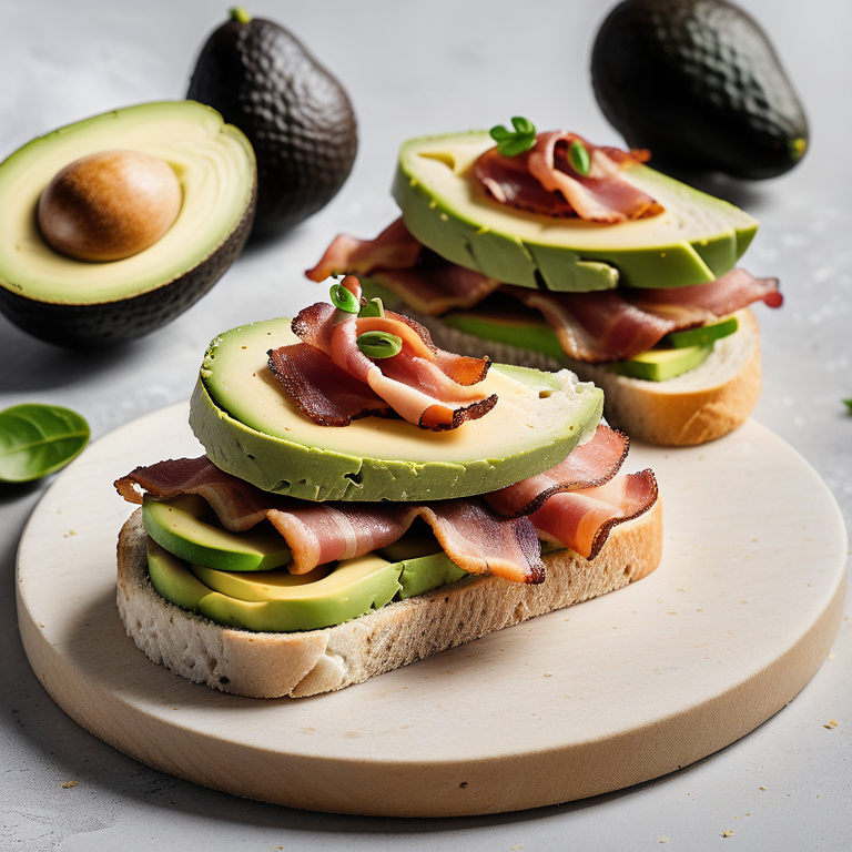 sandwich with avocado and bacon