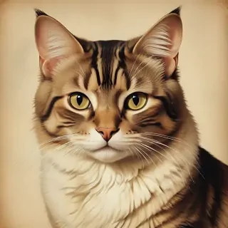 vintage cat illustration