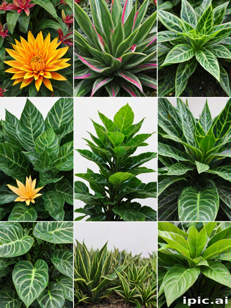 Vibrant Collection of Diverse Indoor Plants and Colorful Blossoms ...