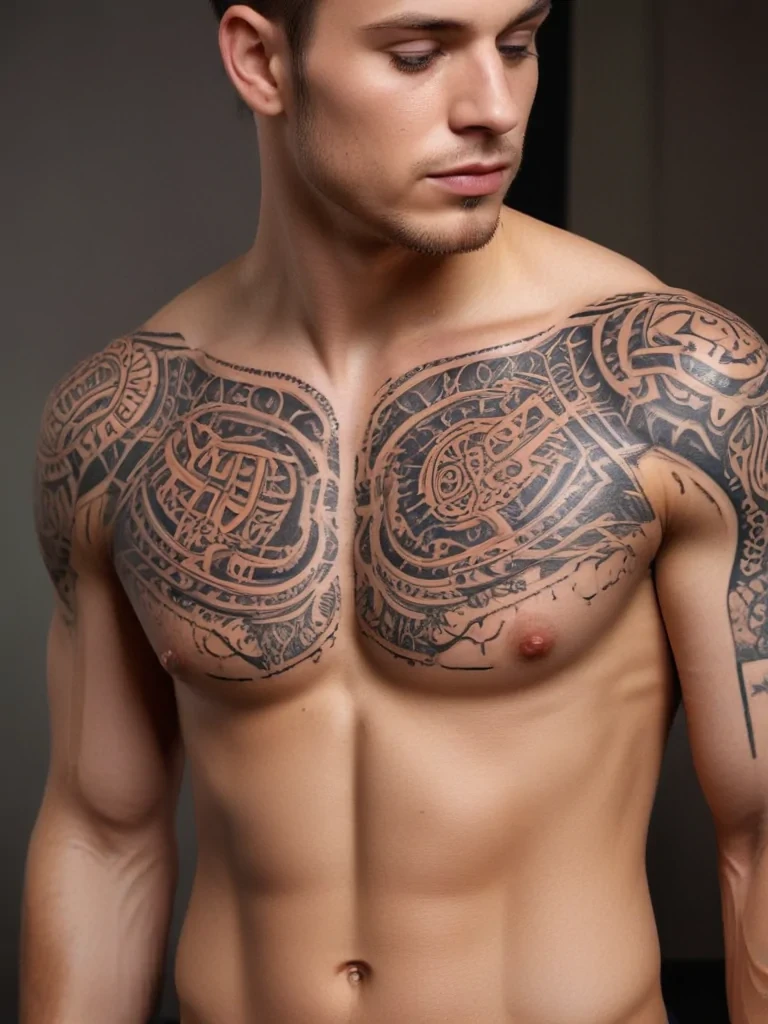 male rib tattoos