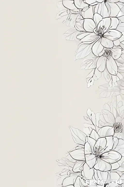 transparent flower border