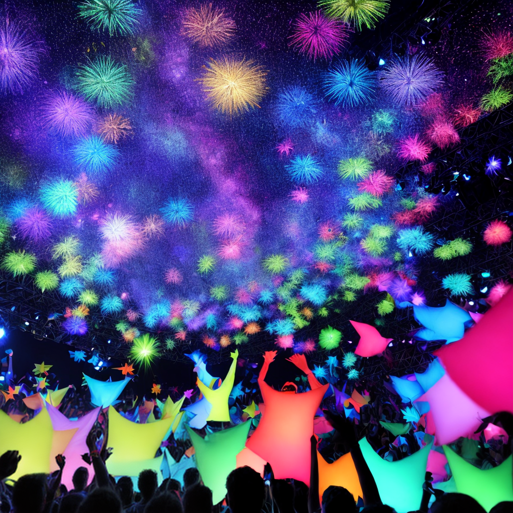 a luminescent club where people are raving