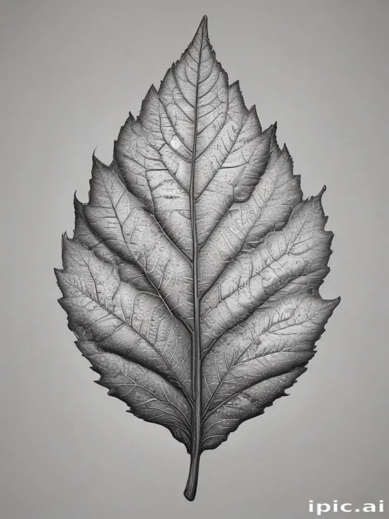 clipart of leaf black and white