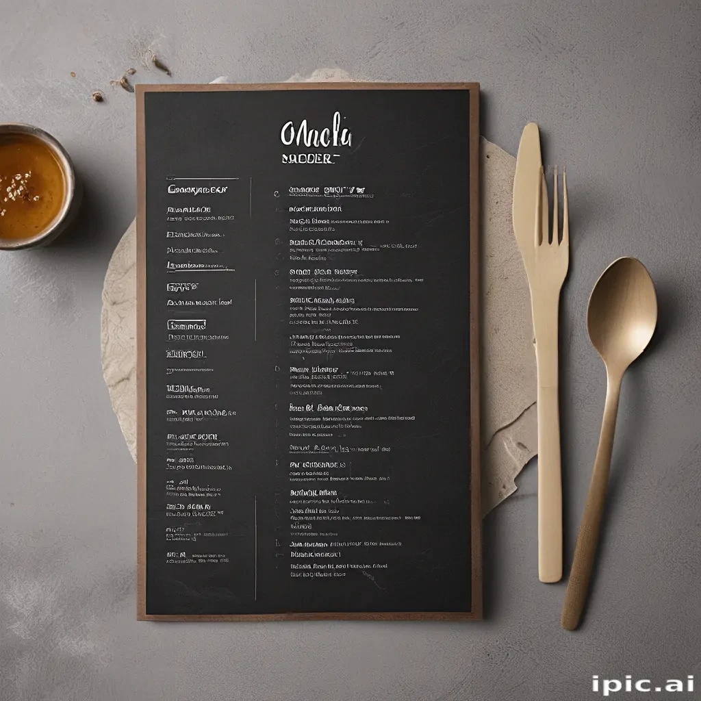 menu mockup free