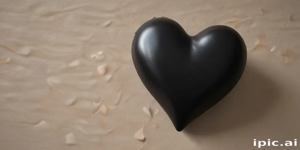 broken black heart