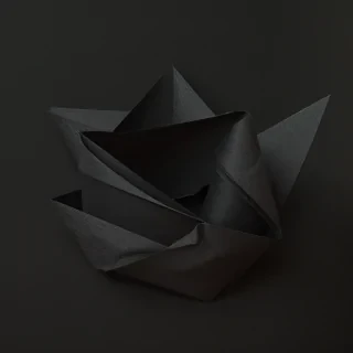 crumpled black paper
