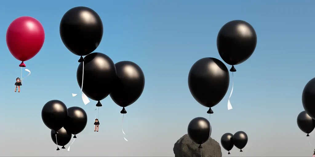 black balloons png