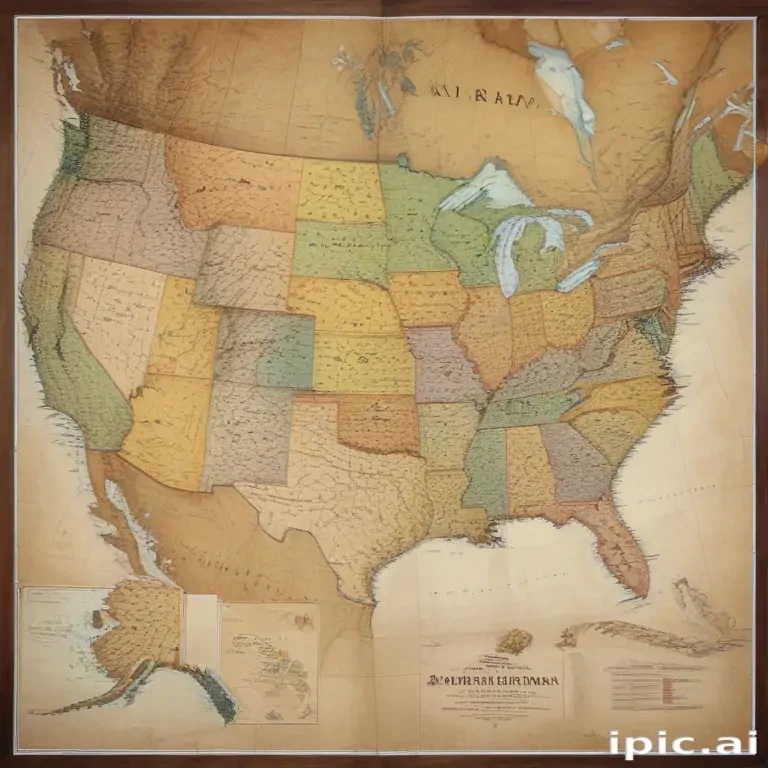 usa map with states