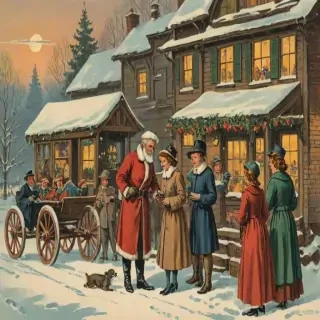 vintage christmas illustration