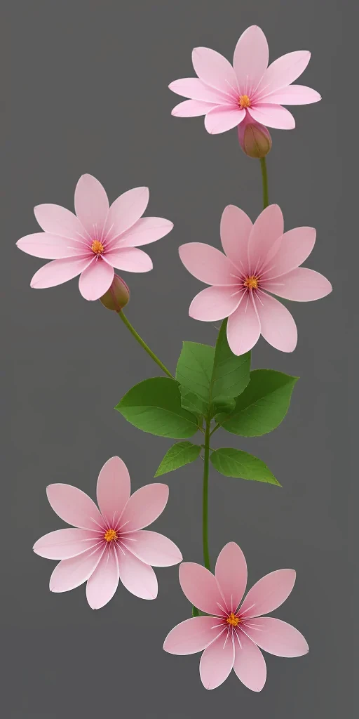 transparent pink flowers