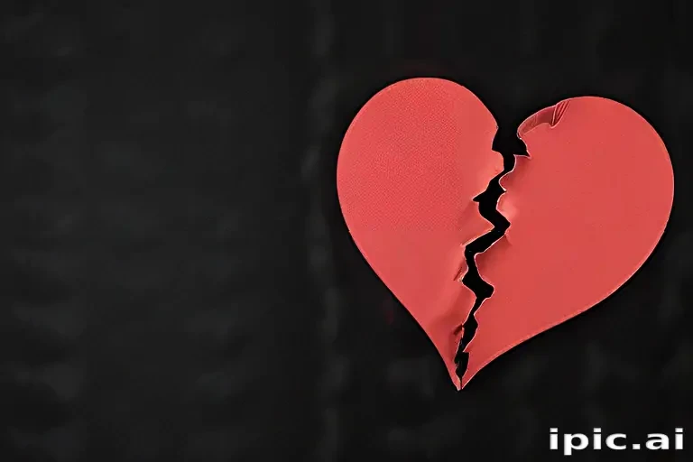 broken heart black background
