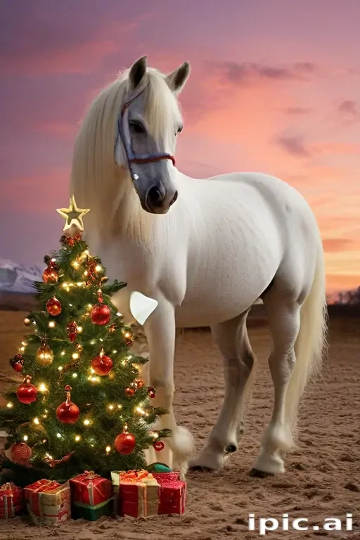 pictures of christmas horses
