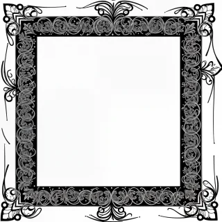 frame clipart black and white