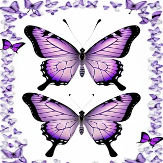 transparent purple butterfly