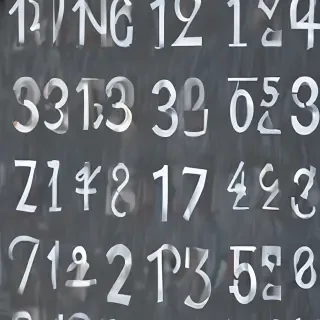 transparent numbers