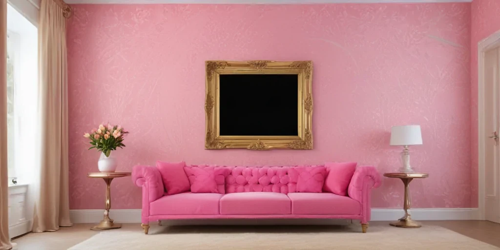 pink wall paper