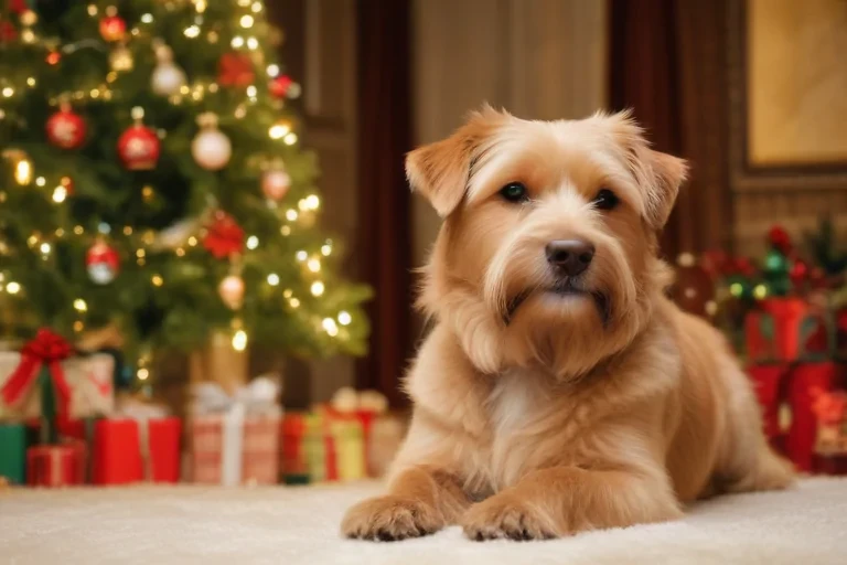dog christmas background