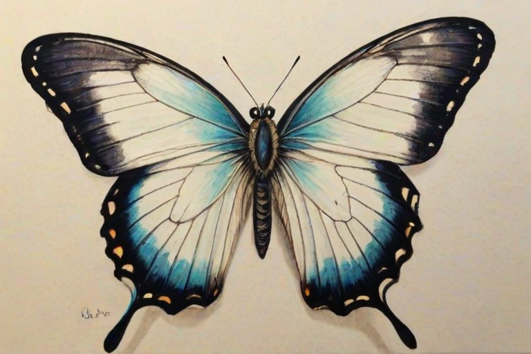 drawing pic of butterfly