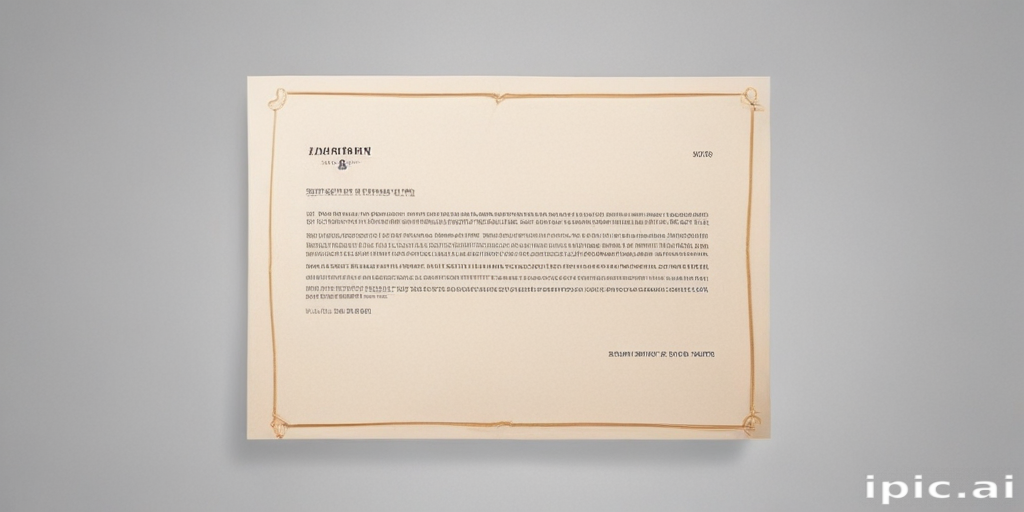 Offical Text Official Document Featuring Elaborate Designs and Text on a Light ...