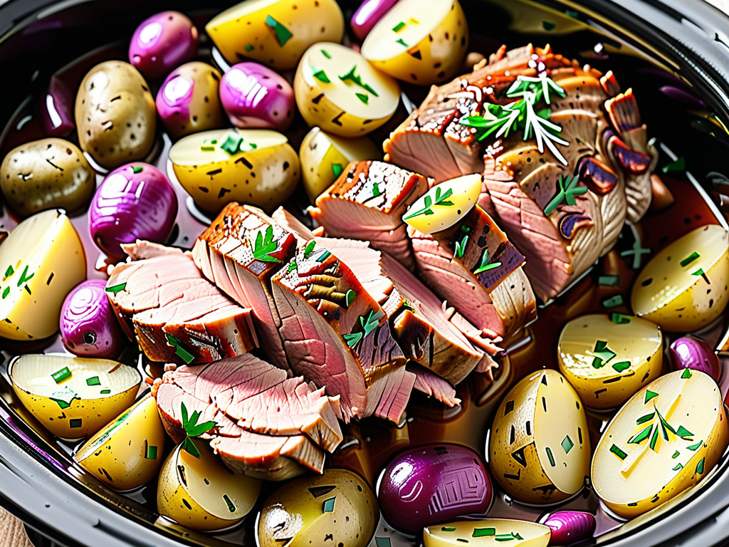 crockpot pork tenderloin with potatoes