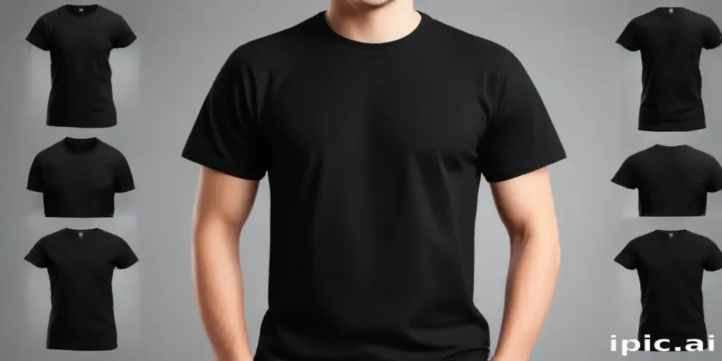 high resolution black t shirt template