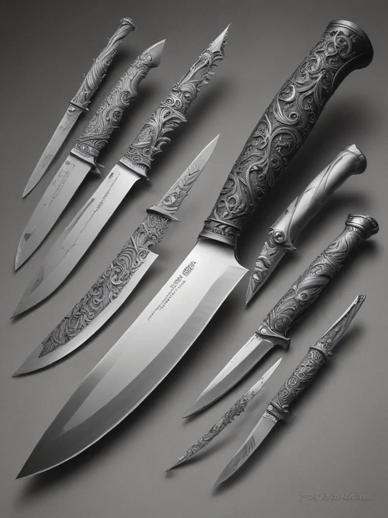 drawings of knives