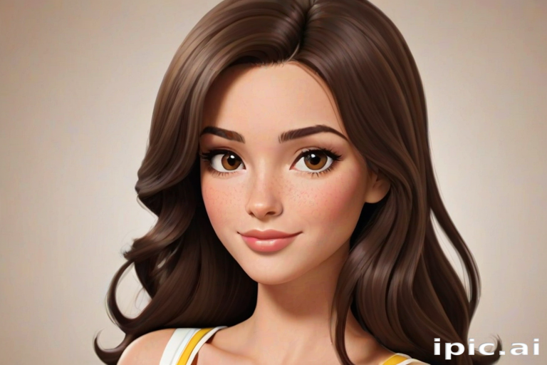 brunette cartoon character