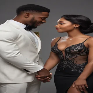 black couple holding hands