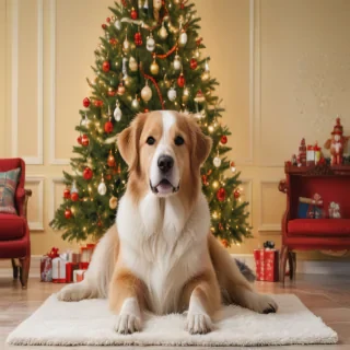 christmas dog background