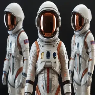 cartoon transparent astronaut suit