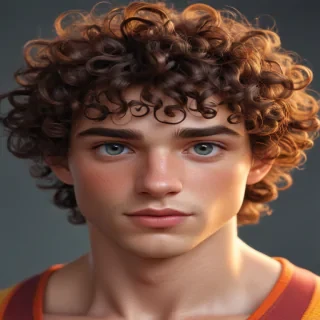 popular male cartoon characters with curly hair
